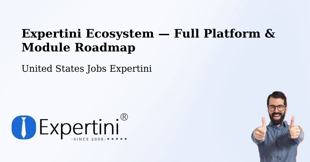 Expertini Ecosystem — Full Platform & Module Roadmap – Barnstable